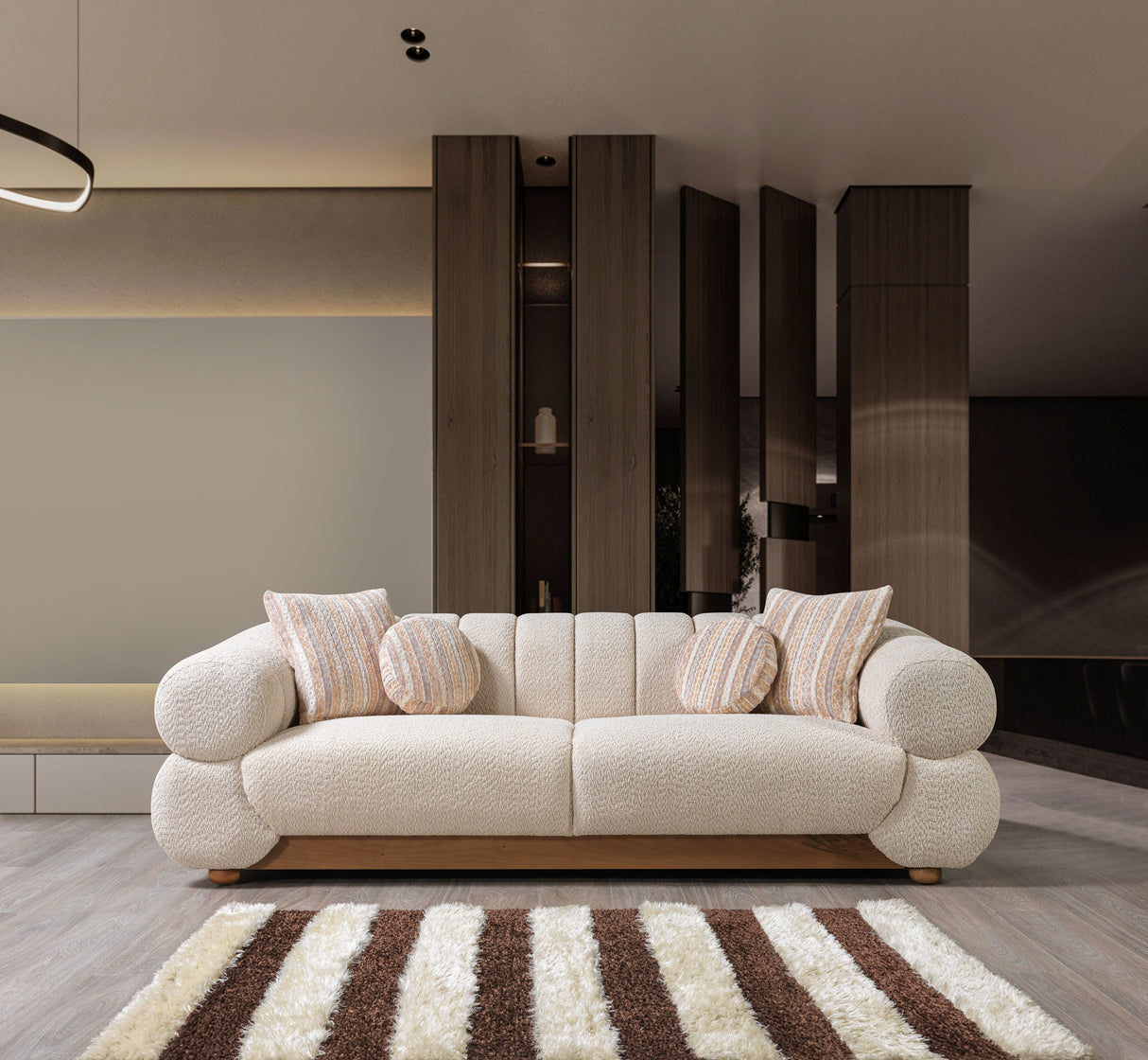 Destina Ivory Boucle Sofa & Loveseat