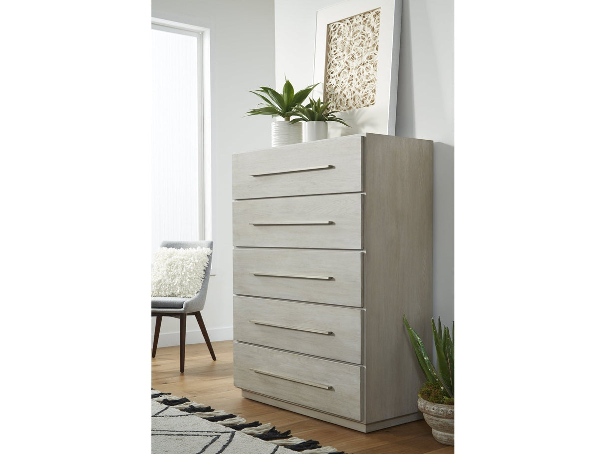 Destination Five Drawer Chest in Cotton Grey by Modus Furniture at Eve Furniture