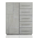 Destination Five Drawer One Door Sweater Chest in Cotton Grey by Modus Furniture at Eve Furniture