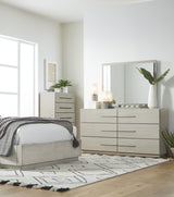 Destination Floating Glass Mirror in Cotton Grey by Modus Furniture at Eve Furniture