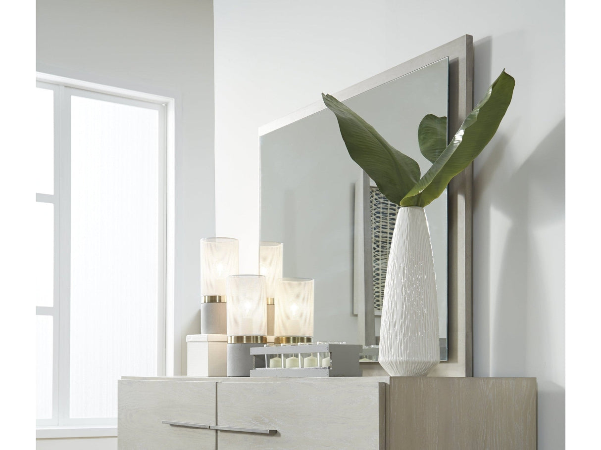 Destination Floating Glass Mirror in Cotton Grey by Modus Furniture at Eve Furniture