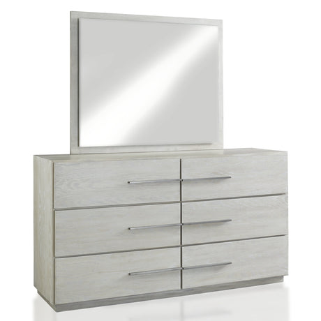 Destination Six Drawer Dresser in Cotton Grey by Modus Furniture at Eve Furniture