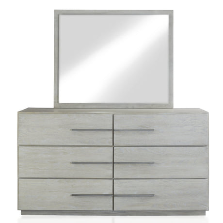Destination Six Drawer Dresser in Cotton Grey by Modus Furniture at Eve Furniture