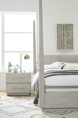 Destination Two Drawer Nightstand in Cotton Grey by Modus Furniture at Eve Furniture