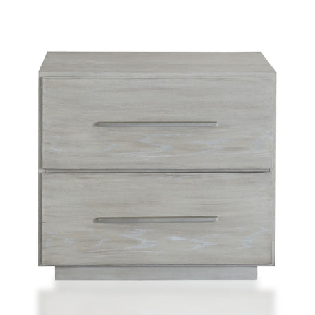 Destination Two Drawer Nightstand in Cotton Grey by Modus Furniture at Eve Furniture