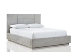 Destination Wood Queen Panel Bed in Cotton Grey by Modus Furniture at Eve Furniture