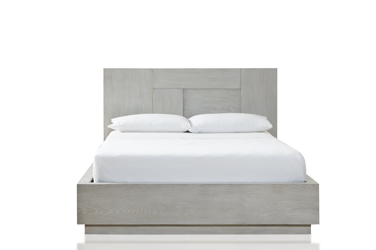 Destination Wood Queen Panel Bed in Cotton Grey by Modus Furniture at Eve Furniture