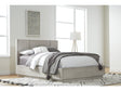 Destination Wood Queen Panel Bed in Cotton Grey by Modus Furniture at Eve Furniture