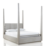 Destination Wood Queen Poster Bed in Cotton Grey by Modus Furniture at Eve Furniture