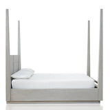 Destination Wood Queen Poster Bed in Cotton Grey by Modus Furniture at Eve Furniture