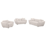 Destino 3-piece Chenille Splayed Arm Sofa Set Greige by Coaster at Eve Furniture