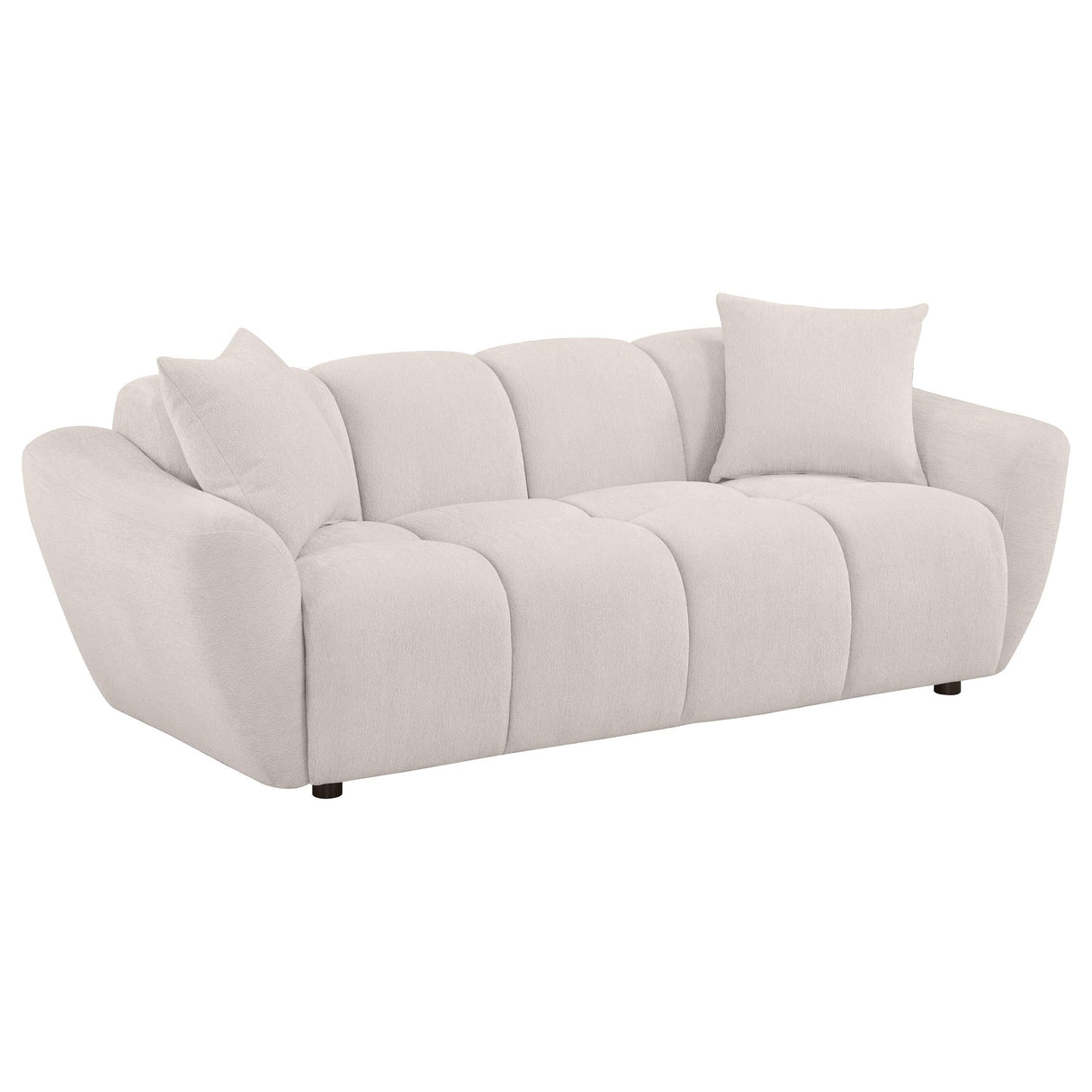 Destino Chenille Upholstered Splayed Arm Sofa Greige by Coaster at Eve Furniture