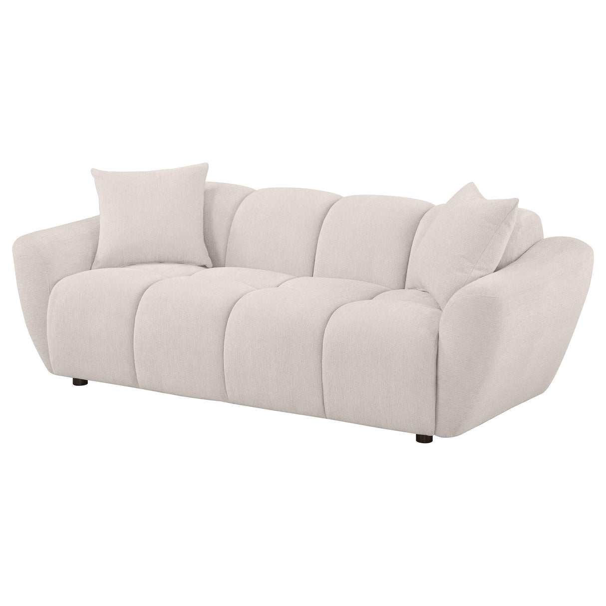Destino Chenille Upholstered Splayed Arm Sofa Greige by Coaster at Eve Furniture