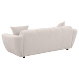 Destino Chenille Upholstered Splayed Arm Sofa Greige by Coaster at Eve Furniture