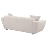 Destino Chenille Upholstered Splayed Arm Sofa Greige by Coaster at Eve Furniture