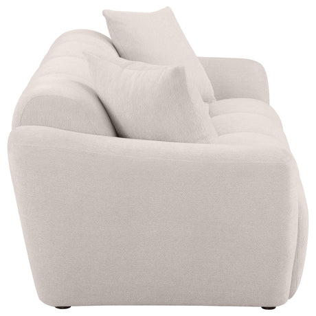 Destino Chenille Upholstered Splayed Arm Sofa Greige by Coaster at Eve Furniture