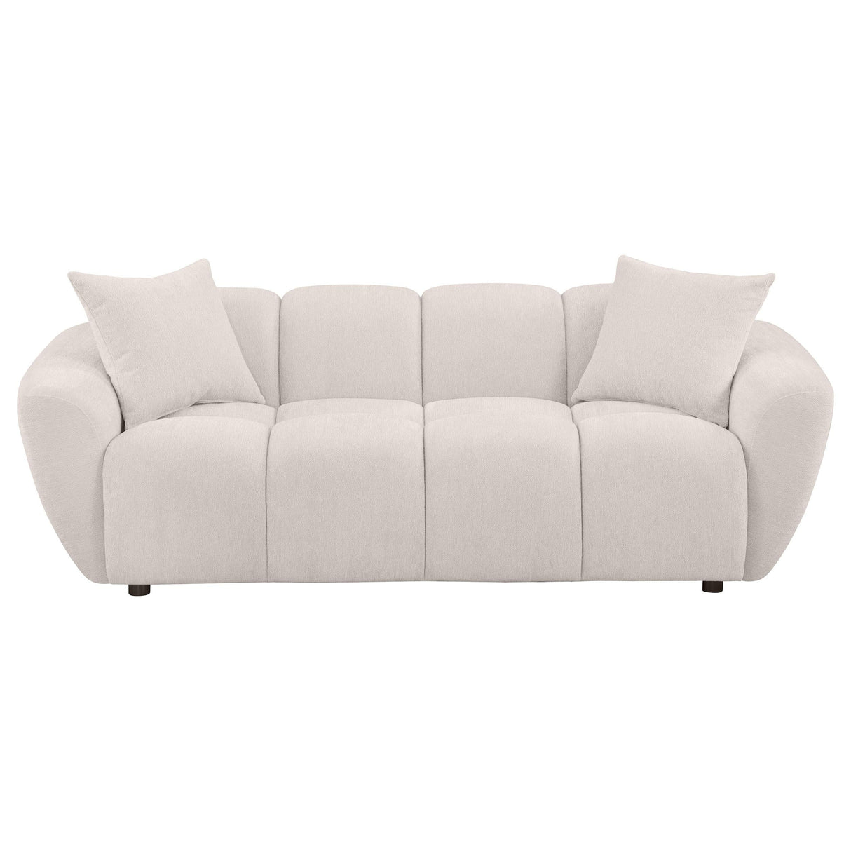 Destino Chenille Upholstered Splayed Arm Sofa Greige by Coaster at Eve Furniture