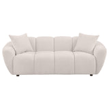 Destino Chenille Upholstered Splayed Arm Sofa Greige by Coaster at Eve Furniture