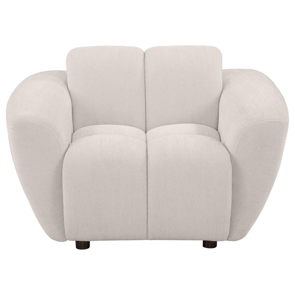 Destino Greige Chenille Upholstered Splayed Arm Accent Chair by Coaster at Eve Furniture
