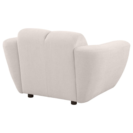 Destino Greige Chenille Upholstered Splayed Arm Accent Chair by Coaster at Eve Furniture