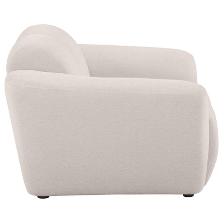 Destino Greige Chenille Upholstered Splayed Arm Accent Chair by Coaster at Eve Furniture