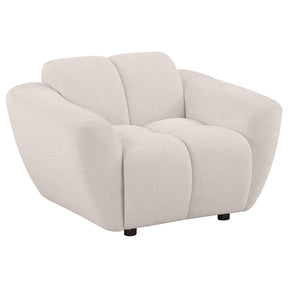 Destino Greige Chenille Upholstered Splayed Arm Accent Chair by Coaster at Eve Furniture
