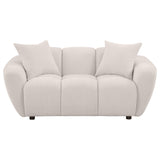 Destino Greige Chenille Upholstered Splayed Arm Loveseat by Coaster at Eve Furniture