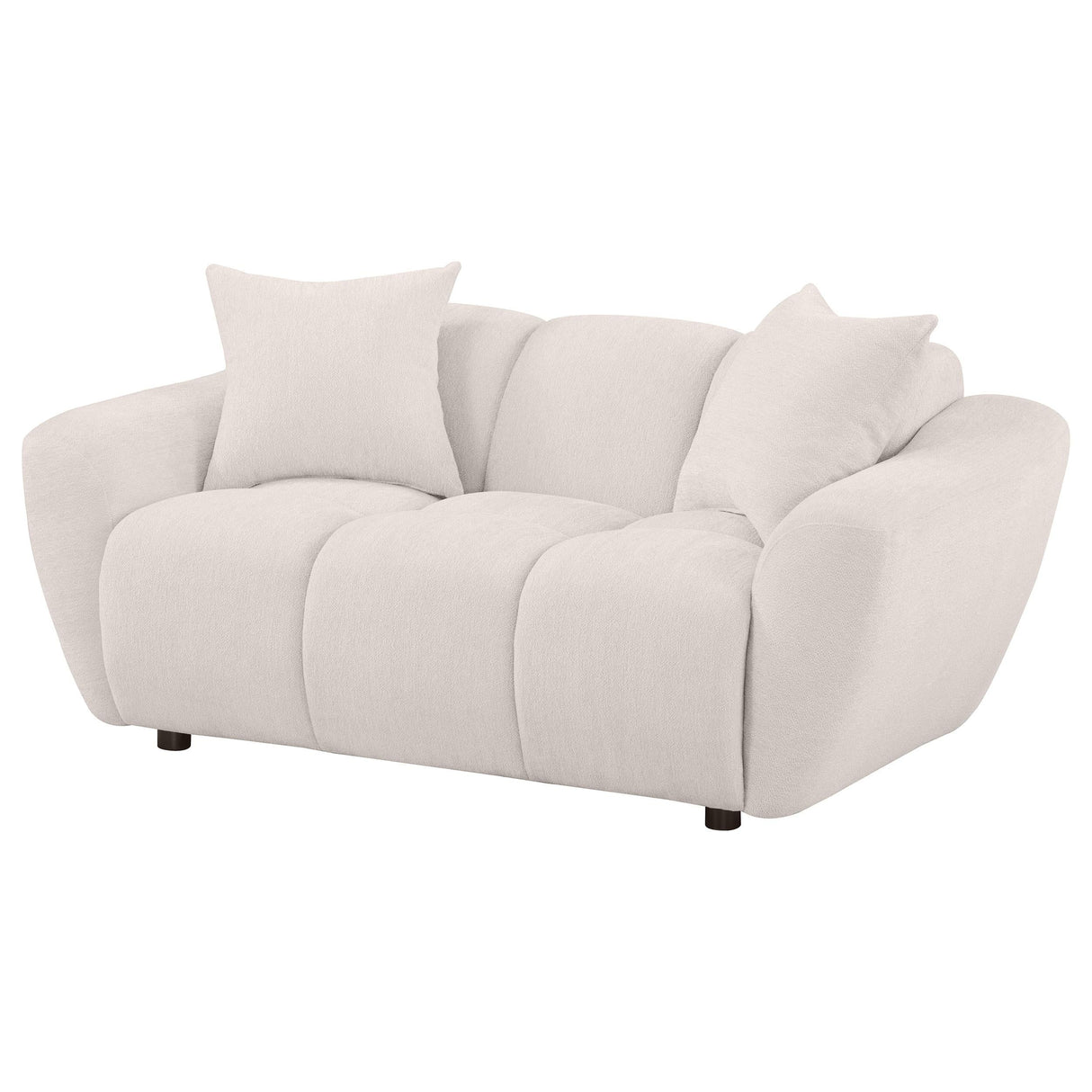 Destino Greige Chenille Upholstered Splayed Arm Loveseat by Coaster at Eve Furniture