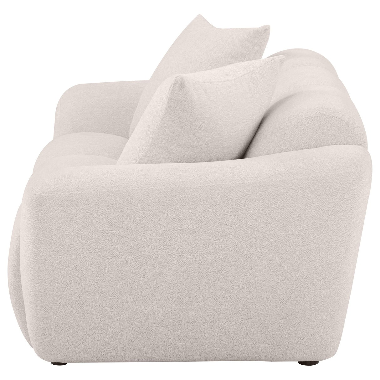 Destino Greige Chenille Upholstered Splayed Arm Loveseat by Coaster at Eve Furniture