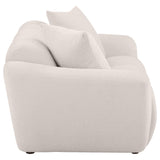 Destino Greige Chenille Upholstered Splayed Arm Loveseat by Coaster at Eve Furniture