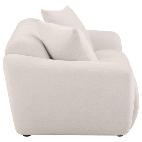 Destino Greige Chenille Upholstered Splayed Arm Loveseat by Coaster at Eve Furniture