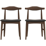 Destiny Dining Chairs (Set of 2) Black Vegan Leather