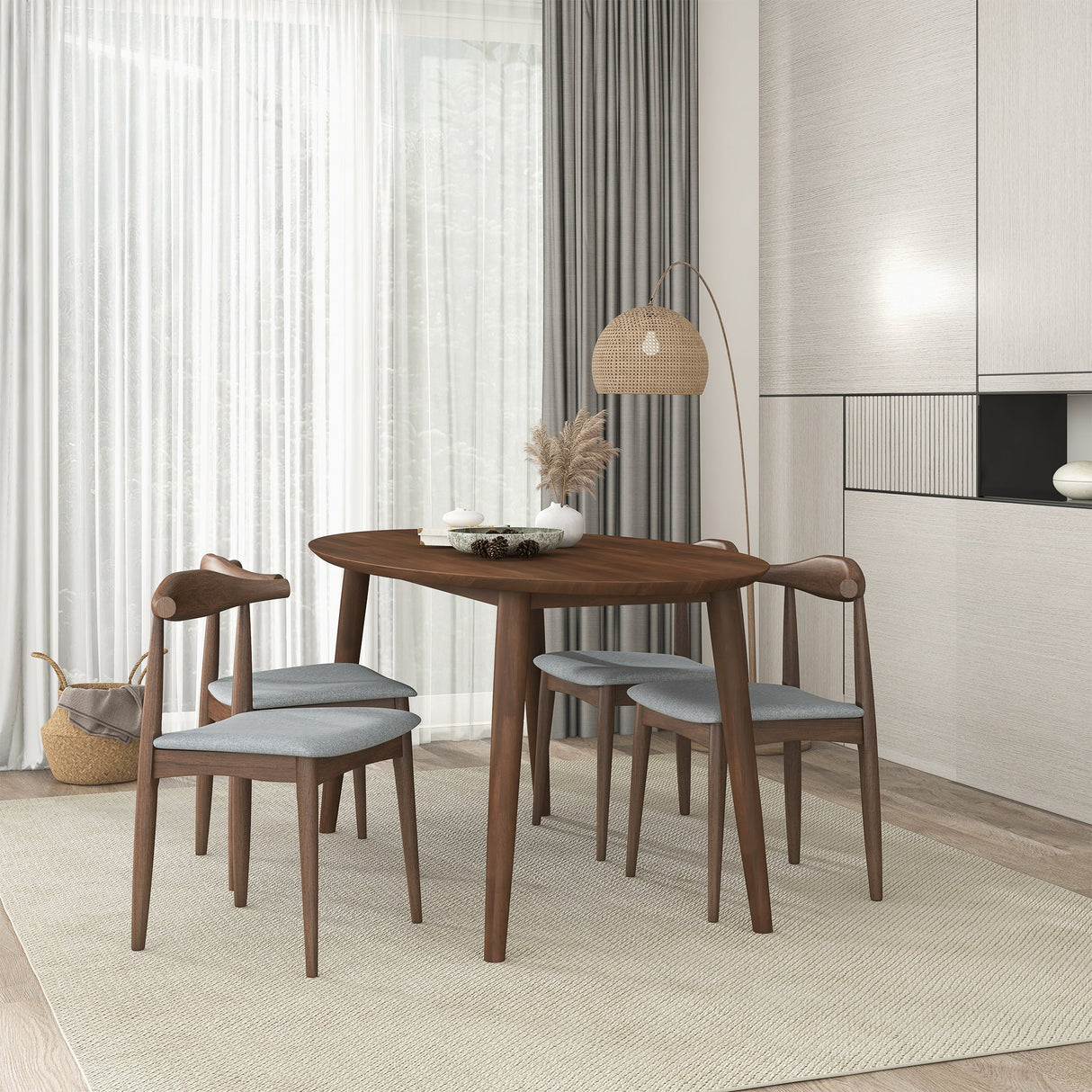 Destiny Grey Fabric Dining Chair (Set Of 2) by Ashcroft Imports at Eve Furniture