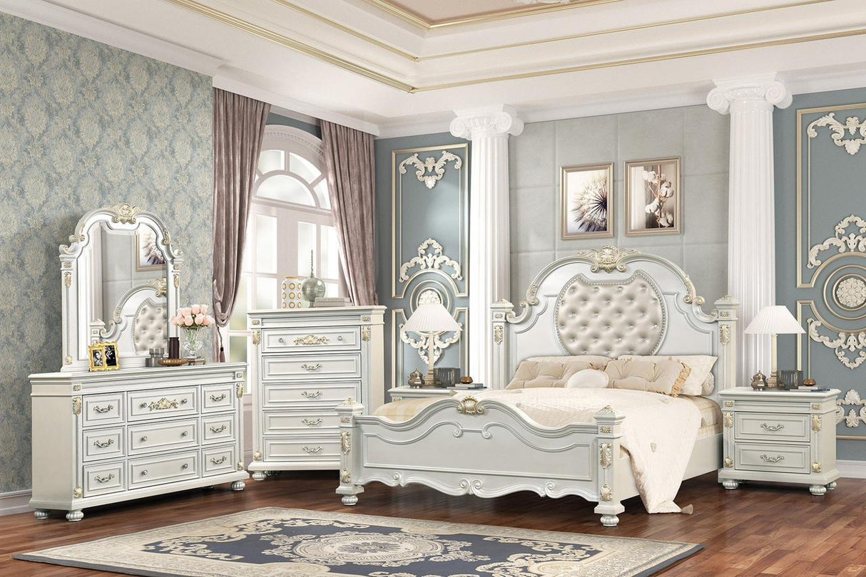 Destiny White Bedroom Set by Cosmos Furniture at Eve Furniture