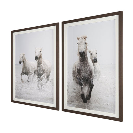 Determination Horse(Set of 2) by Irene Sucocki a Hand Embellished Framed Art Photo Print under Glass by Mercana at Eve Furniture