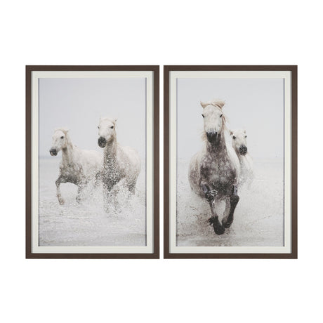 Determination Horse(Set of 2) by Irene Sucocki a Hand Embellished Framed Art Photo Print under Glass by Mercana at Eve Furniture