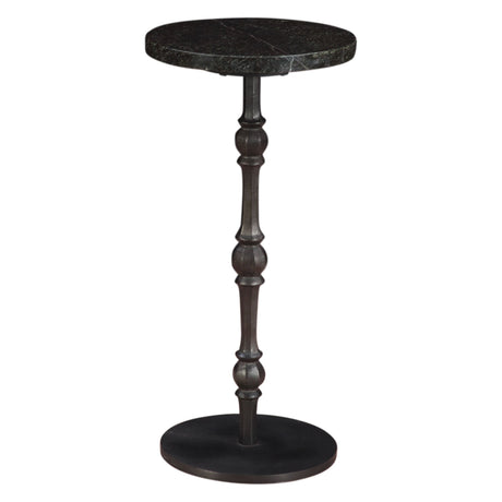 Detroit 10" Side Table in Green Marble with Casted Base by Home Trends & Design at Eve Furniture
