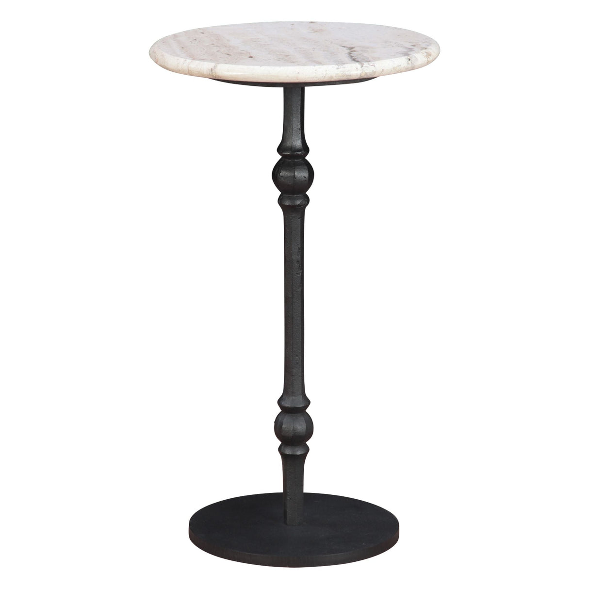 Detroit 10' Side Table in White Travertine with Casting Base by Home Trends & Design at Eve Furniture