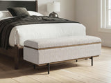 Dettaford Next-Gen Nuvella Stone Storage Bench by Ashley at Eve Furniture