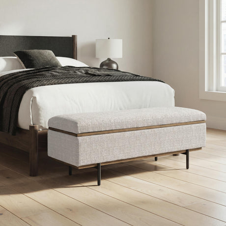 Dettaford Next-Gen Nuvella Stone Storage Bench by Ashley at Eve Furniture