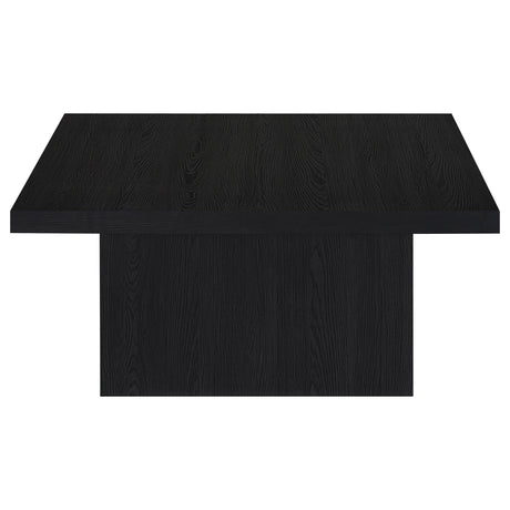 Devar Black 2-Piece Square Cocktail Coffee End Table Set by Coaster at Eve Furniture