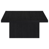 Devar Black 2-Piece Square Cocktail Coffee End Table Set by Coaster at Eve Furniture
