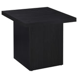 Devar Black 2-Piece Square Cocktail Coffee End Table Set by Coaster at Eve Furniture