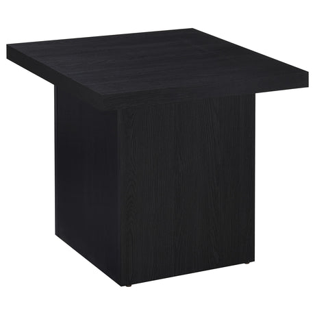 Devar Black 2-Piece Square Cocktail Coffee End Table Set by Coaster at Eve Furniture