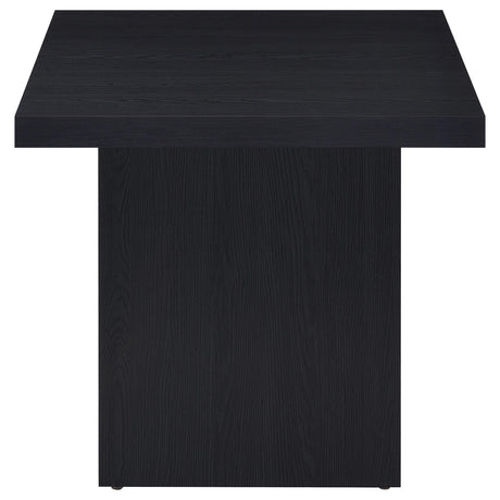 Devar Black 2-Piece Square Cocktail Coffee End Table Set by Coaster at Eve Furniture
