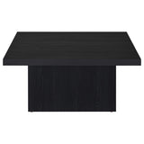 Devar Black 2-Piece Square Cocktail Coffee End Table Set by Coaster at Eve Furniture