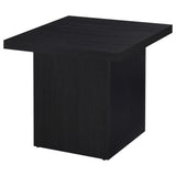 Devar Black 3-Piece Square Cocktail Coffee End Table Set by Coaster at Eve Furniture
