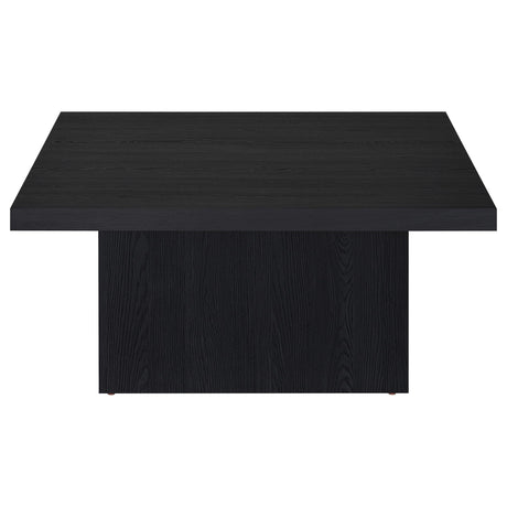 Devar Black 3-Piece Square Cocktail Coffee End Table Set by Coaster at Eve Furniture