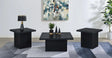 Devar Black 3-Piece Square Cocktail Coffee End Table Set by Coaster at Eve Furniture