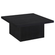 Devar Black Square Engineered Wood Cocktail Coffee Table by Coaster at Eve Furniture